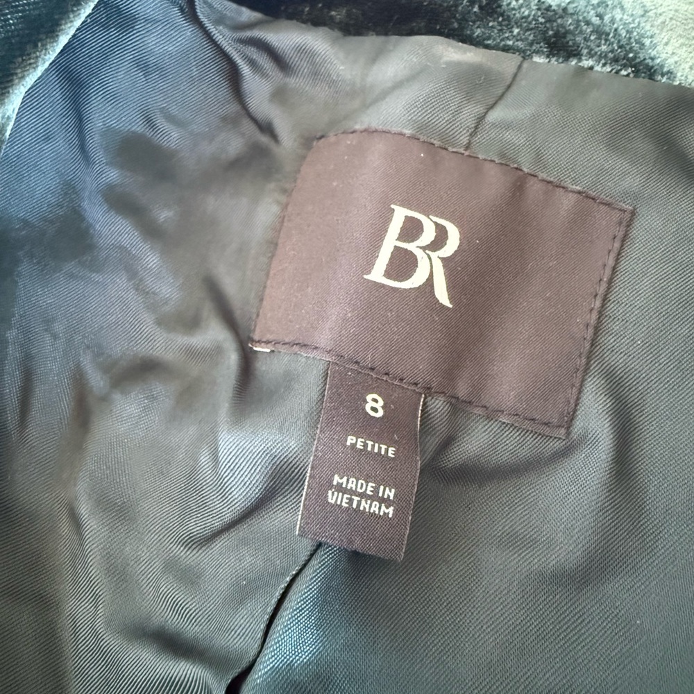 Banana Republic dark green velvet blazer - Picture 3 of 4